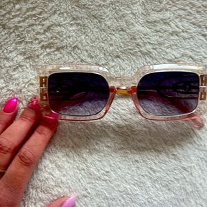 Pink and gold sunglasses